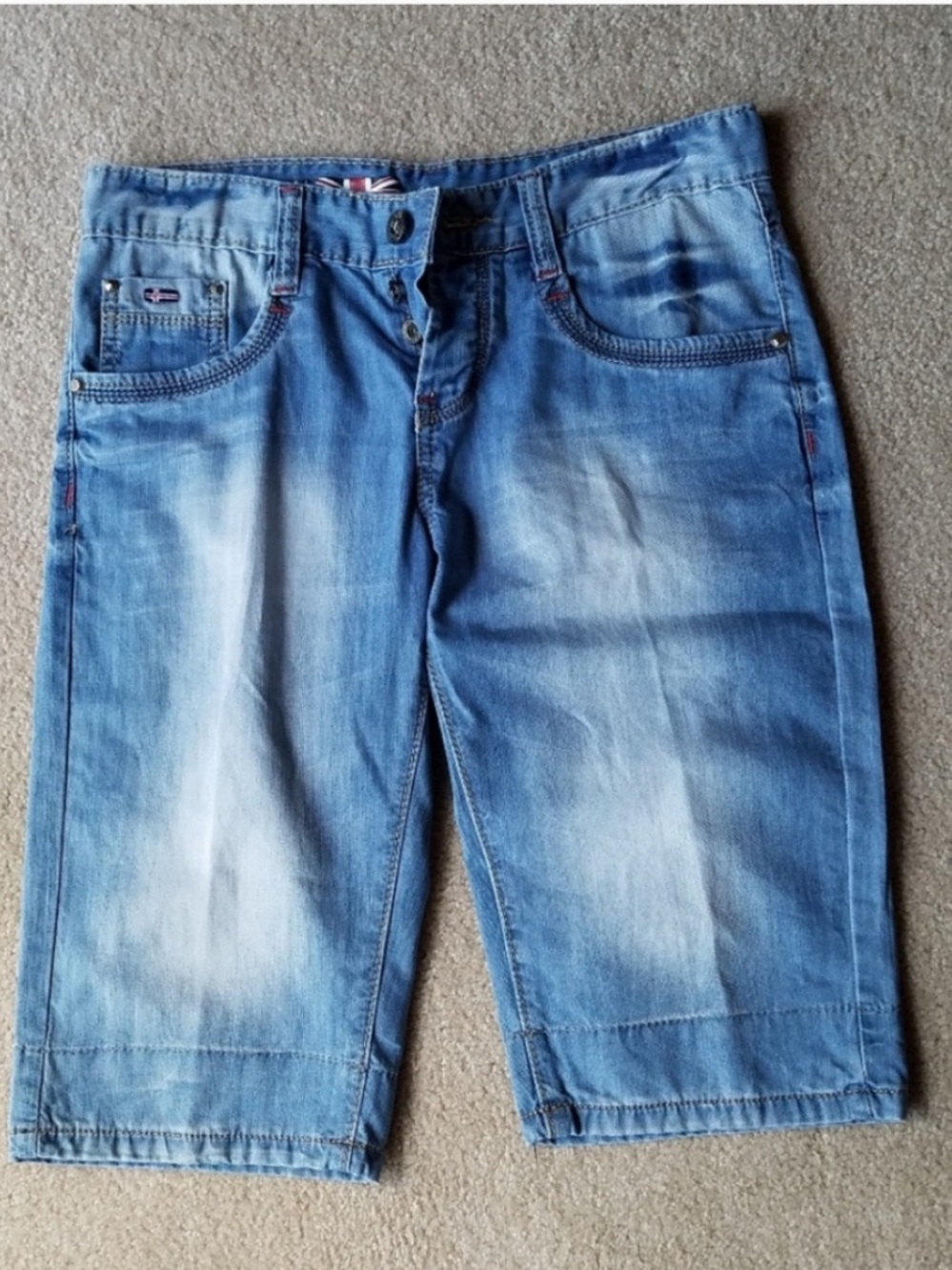 Boys Denim Jean Shorts Light Wash - Medium Like NEW